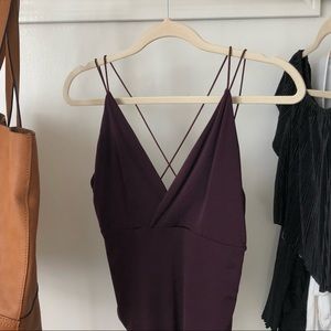 MAROON STRETCH BODYSUIT